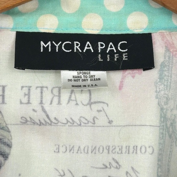 Mycra Pac Wms Rain Jacket 2X Multicolor Floral Botanical Postcard Art Travel - Picture 5 of 12